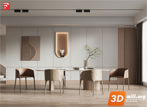 Dining Table Set Skp Files